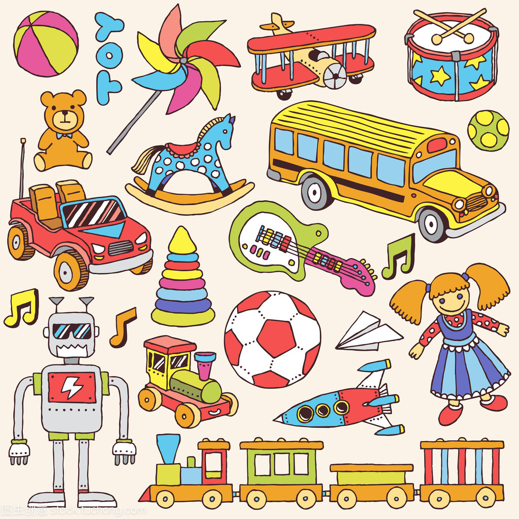 五彩缤纷的手绘套装玩具 创意与乐趣的完美结合