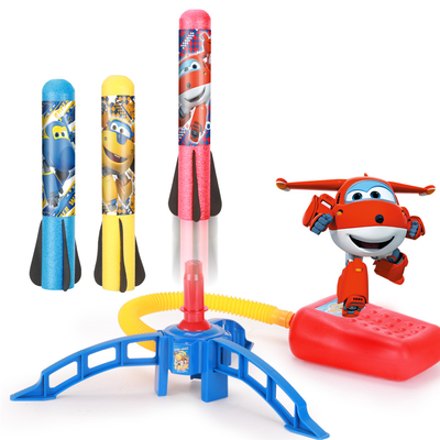 奥杰超级飞侠脚踏发射冲天火箭套装 亲子互动新体验