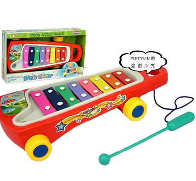 【YLH0671盒装彩色八音琴拖车 拉线敲琴 带学步功能】价格_厂家_图片 -