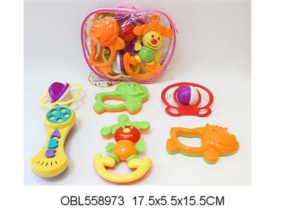 欧宝龙6只装婴儿摇铃 安全趣味启蒙，陪伴宝宝快乐成长